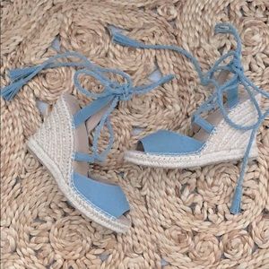 Women’s denim wedges size 8